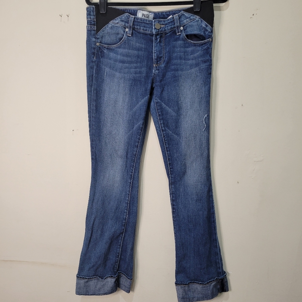 Paige Skyline Boot Cuffed Jeans